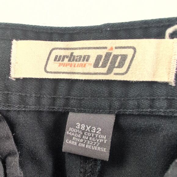 Urban Pipeline Y2K GorpCore Skater Max Flex Cargo Pants Black Men's 38/32 - Picture 3 of 9